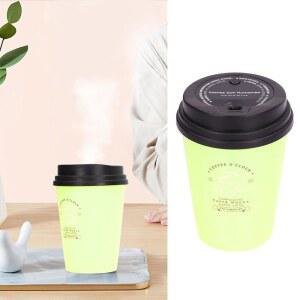 휴대용 미니 , 300ml 자동차 커피 컵 저소음 오토 오프 경량 공간 절약 여행용 소형 USB 책상 (그린)