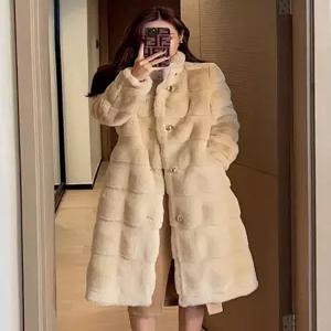 여성 페이크퍼 인조모피 올인원 털코트 롱코트 부드러운