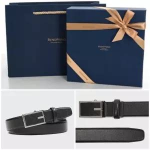 (메세지카드+사은품)베노베로 사선체크 캐주얼 정장 자동벨트BMG1ACB1241-K1