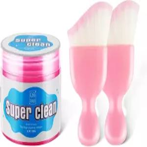 싱가로 자동차 청소 키트 유니버설 실내 젤 및 디테일 브러시 부드러운 액세서리 2개가 포함된 퍼티 슬라임