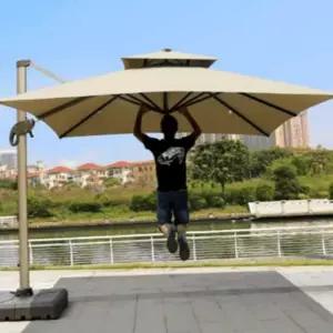 대형 파라솔 야외 각도조절 그늘막 접이식 옥상 테라스 캠핑