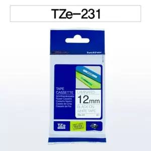 브라더 테이프카트리지 TZ231(12mm White Black) 사무기기 라벨프린터 카트리지