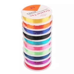 공예부자재 - 칼라스판줄세트 10색 줄 낚시줄 투명줄 팔찌만들기부속