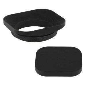 [미국배송] HAOGE LH-E2T 49MM SQUARE METAL SCREW-IN LENS HOOD WITH CAP FOR SONY RX1 RX1R RX1RII CAMERA E 20MM F2.8 28MM F2 30MM F3.5 35MM F1.8 50MM TE 24MM 55MM TFE F2.8