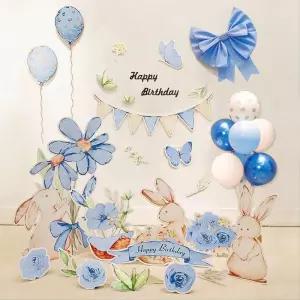 생일파티 포토존 돌상 백일상 플라워 꽃토끼 첫돌 파티룸