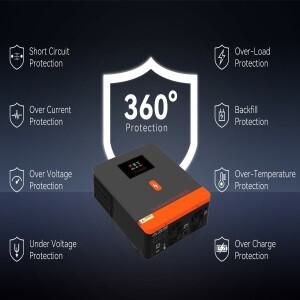 PowMr-6200W 그리드/오프 그리드 태양광 인버터, MPPT 120A 충전기, 최대 PV 전원 6500W 230V 출력, DC 48