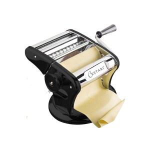 세스타리 스테인리스 스틸 파스타 머신 - 특허받은 흡입 베이스가 있는 150mm 롤러 커터, 핸드 크랭크 및 레시피 포함