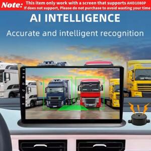 스피커 AI 스마트 자동차 카메라 전방/후방/좌측/우측 뷰 AHD-1080P, BSD 및 ADAS, 경고음, 170도 ° 어안