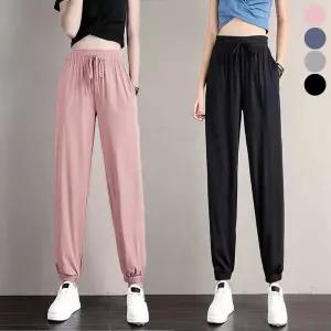 여름 여성 쿨 요가 조거 팬츠 츄리닝 바지 통기성 츄리닝 여성트레이닝복