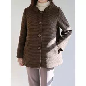 [하프클럽/] 겨울 차이나 울 하이넥 빅사이즈 정장 자켓 40-50대 미시 중년여