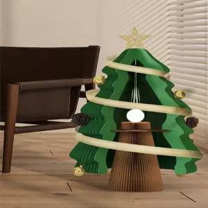 종이트리 접이식 크리스마스 조명 소품 인테리어 무드등 트리