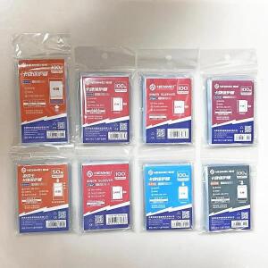 투명 카드 보호 슬리브 자체 접착 씰링 타로 덱 게임 스포츠 스타 카드홀더 YGO MTG PTCG 100개/로트