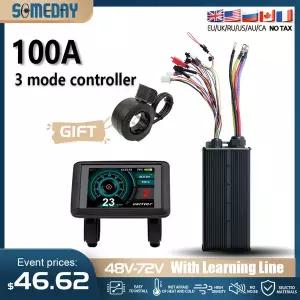전기 자전거 전동  3 모드 사인파 컨트롤러 3000W-5000W 변환 키트 용 JN 디스플레이가있는 100A 48-72V Eb