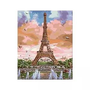 DIY 그리기 페인팅 에펠탑과 열기구 40X50 diy 풍경그리기 명화그리기세트