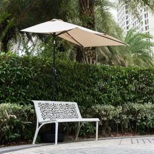 미니 파라솔 옥상 야외 그린 정원 차단막 사각 하프 벽 200x100x225cm