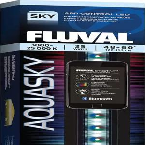 플루발 아쿠아스키 2.0 블루투스 LED 수족관 조명 ？ 35W 48？60인치 RGB + 6500000 흰색 화이트 앱으로