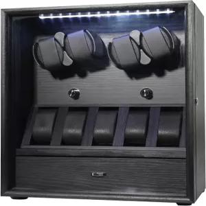 4/6/9 자동 시계용 Oyx Watch Winder 추가 시계 홀더 보석 보관함 회전 박스 5 모드 디스플레이 케이스