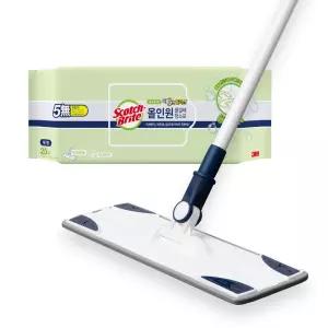 스카치브라이트 베이직 청소용품 막대걸레 대형 + 올인원 물걸레 청소포 25매 1세트
