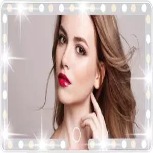 카 선 바이저 베니티 미러 3가지 라이트 모드 60개의 LED 충전식 디밍 터치스크린 여행용 메이크업 트럭