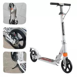 두발 성인 킥보드 접이식 퀵보드 화이트 수동 디스크브레이크 어른