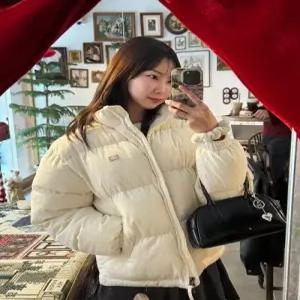 [매장정품]  lee 코듀로이 패딩 자켓 아이보리