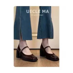 엘럽 여자 하이힐 양가죽 프렌치 단화 스틸레토 힐 빈티지 메리제인 원템5