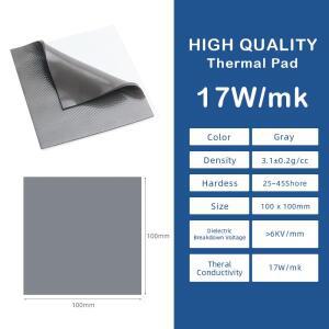 빈티지 공장 열 패드 100100mm 17w 0.5/075/2/2.5mm 비디오 카드 CPU GPU RTX3090 Ps4 Pro 용 실리콘 하이