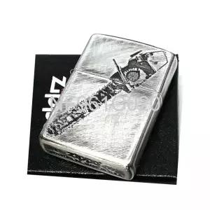  바이오하자드 RE4 체인톱 ZIPPO 빈티지 에칭 라이타 실버 한정판 일본정품