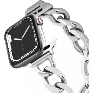 CASETiFY 체인 브레이슬릿 시계 밴드 [프리미엄 스테인리스 스틸] Apple Watch 시리즈 8-1, SE, Ultra 호환