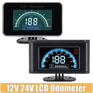 자동차 트럭 범용 LCD 패널에 대 한 알람 기능을 가진 12V24V 디지털 주행 속도계 게이지 계기판