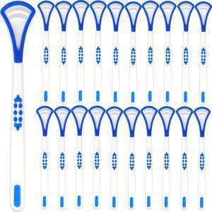 성인용 GXXMEI 40PCS 혀 스크레이퍼, 혀 스크레이퍼 클리너, 블루 혀 클리너, 구강 관리 스크레이퍼 키트 플라스틱 혀 브러시 성인용 어린이 건강 구강 관리 도구 쉽게 사용할 수 있습니다