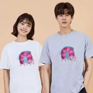 키밍 맨투맨 후드티 joy 몬스터 길쭉이 캐릭터반팔티 WAE04E5