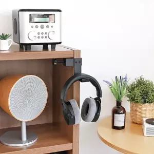 헤드폰 행거 책상행거 헤드셋걸이 폴딩 헤드셋 간편설치행거 블루투스 거치대