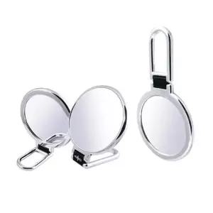 면도거울 각도조절 클로즈업 화장 심플 손잡이거울 실버 (WFKA28G)