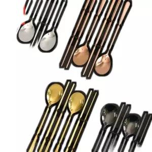 티타늄 2인 수저 골드 선물세트(2인)-로즈골드 (WFK9W38)