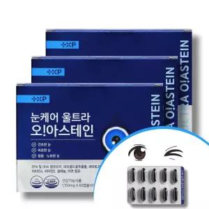 3통/눈케어 울트라 오아스테인 60캡슐 루테인 오메가3 눈건강 아스타잔틴