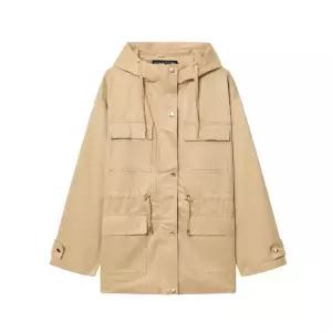 여자점퍼 집업 야구 항공 추동 스트리트 멀티 포켓 후드 코트 원템4