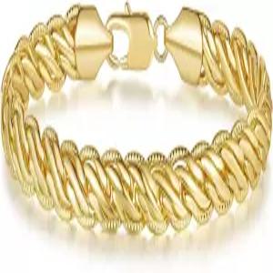 OR Old RUBIN 금도금 팔찌 여성 14K 또는 다인 체인 남성 땋은 6.5/7/7/7.5/8/9인치