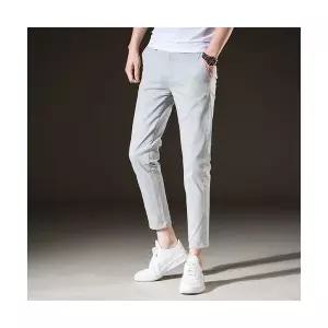 EAMT 남자 배기핏 바지 9부 캐주얼 스판 면 조거 슬림팬츠 YJ5