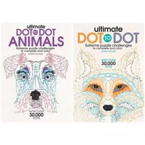 Gareth Moore Bestselling 2 Books Set - Ultimate Dot-to-Dot Animals: Extreme Puzzle Challenges to Com