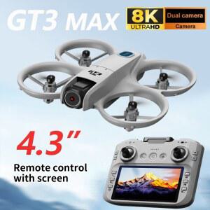 새로운 GT3 MAX 미니 드론 5G GPS 가용 8K HD 항공 촬영 원격 조종 항공기 듀얼 카메라 쿼드콥터 선물