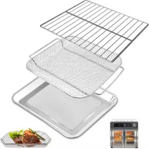 프랑스식 도어 트레이 세트 액세서리 그릴 플레이트 크리스퍼 교체 부품이 포함된 Emeril Lagasse 26 QT