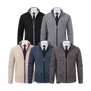 맨즈믹스컬러정장니트집업 남성니트 가디건 집업 942796