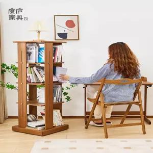 회전책장 회전식 거실 책꽂이 화이트 진열대 수직 북타워 5단