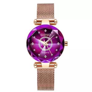 여성’s 장미 골드 크리스탈 쿼츠 럭셔리 시계 [세금포함] [정품] ？ Free 배송 포함 케이스 손목시계 패션