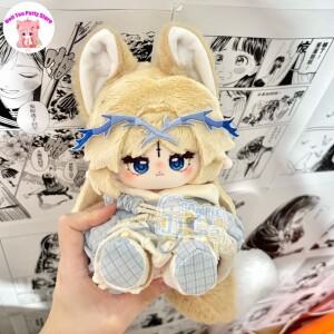 몽테조이 20cm 애니메이션 Wuthering Waves Cartethyia 사랑스러운 플러시 코튼 인형 바디 드레스 업 옷 귀