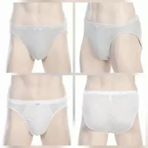 [비너스](타임스퀘어점패션관)시원한 여름용 면 린넨 메쉬 자카드 삼각팬티 VMP4085 2종택1