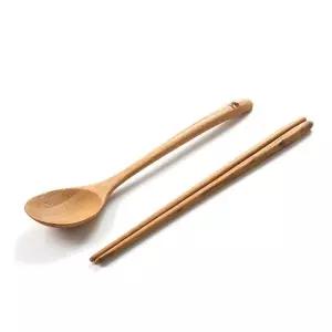 [셀러에이드]홈트리 티크나무 통원목 커트러리 수저세트 우드숟가락 우드스푼