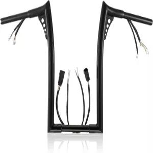 모킷도라 16인치 라이즈 프리와이어 핸들바 1.25인치 뚱뚱한 원숭이 행거 1인치 미트훅 바 2007-2013