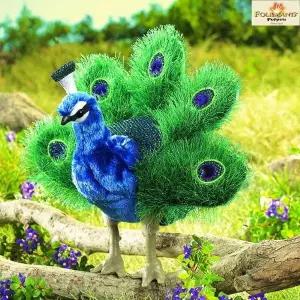 [하프클럽/]공작새 손인형 고급 F2834 소